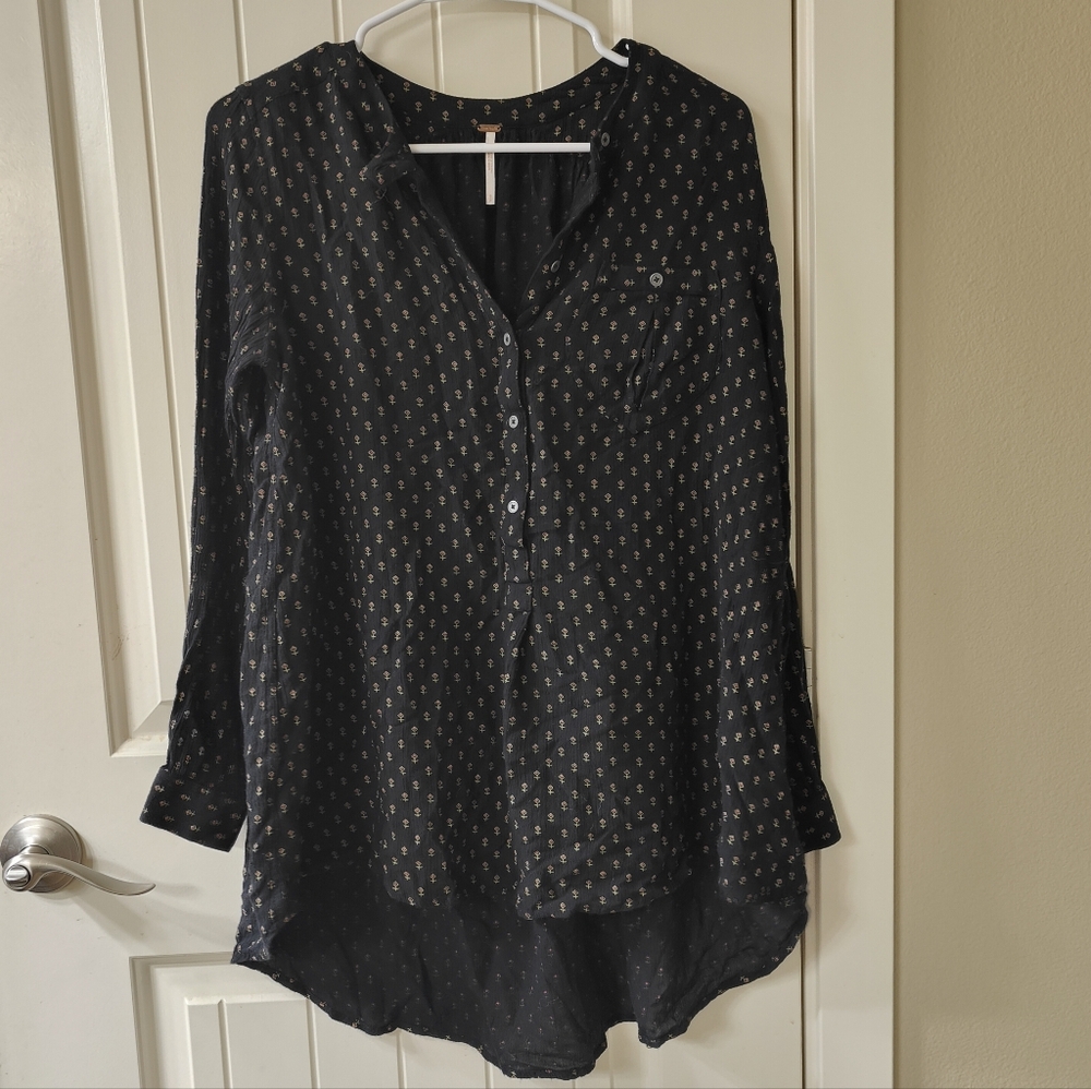 Free People button blouse